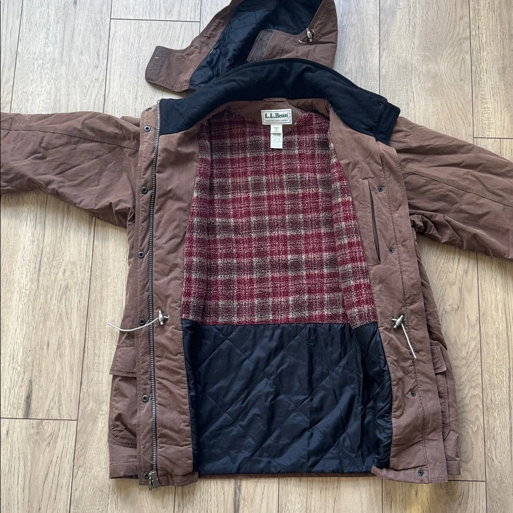 Vintage L.L. Bean Brown Baxter State Parka with Detachable Hood Women’s Large - Picture 10 of 11